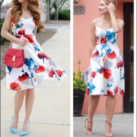 Banana Republic Strappy Floral Dress Size 2 - Picture 1 of 6